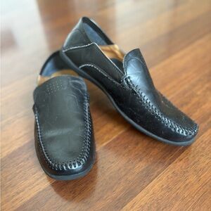 Men's Black Loafers easy slip on